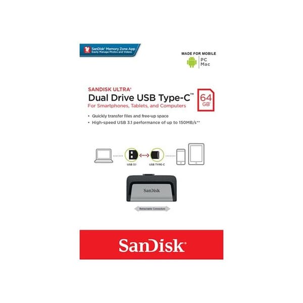 USB Type-C Sandisk Ultra Dual Drive 64 GB