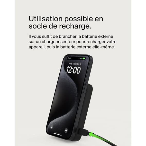 Magnetisk extern batteri - BELKIN - Svart