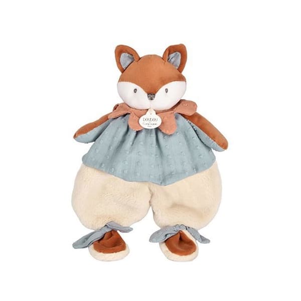 Doudou flad Ræv Timo sensorisk 29cm - DOUDOU ET COMPAGNIE - BAMSE/Doudous - Orange - Polyester / Bomuld