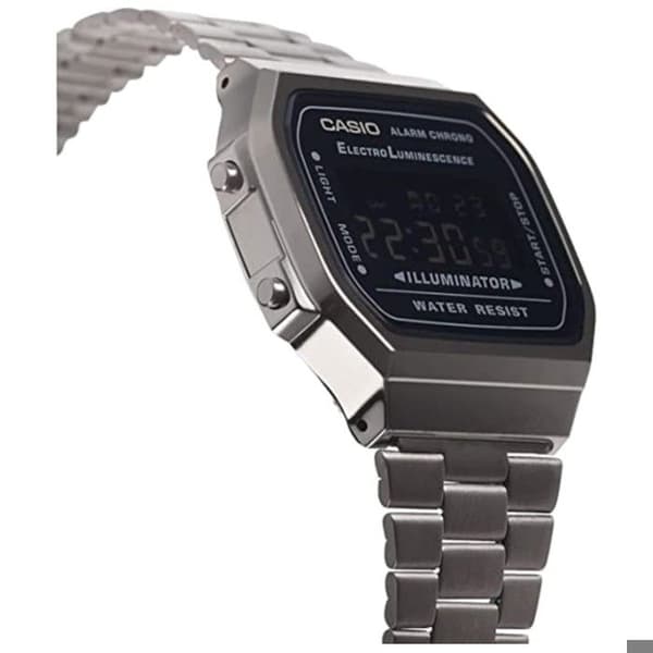 Ur - Casio - A168WEGG-1BEF - Unisex - Sort - Rustfrit stål - Digital