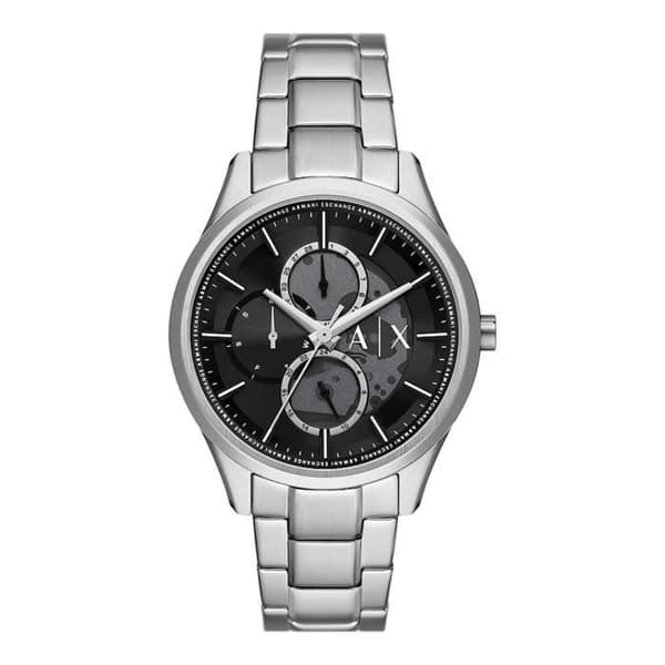 Armani Exchange Ur - Mænd - AX1873 - Sølv Rustfrit Stål - 42 mm - Sort - 5 bar