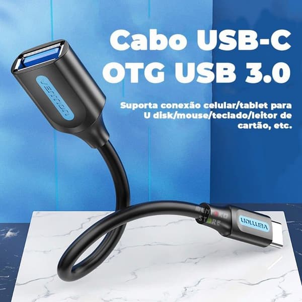 Adaptör Typ C - Vention - VECCVBB - USB 3.1 - OTG - 5 Gbps - 15 cm