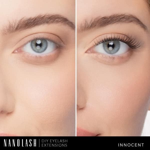 Faux vipper - NANOLASH - INNOCENT - 36 klumper - Sort - DIY-applikation derhjemme