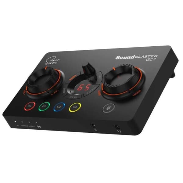 DAC og USB-forstærker - Creative - Sound Blaster GC7 - Programmerbare kontroller - Super X-Fi - Højfidelity lyd