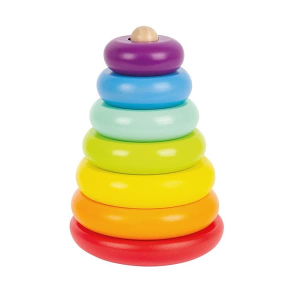 Small Foot junior regnbue stabletårn 15 cm træ