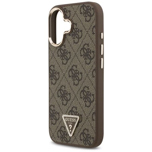 Coque Guess Hardcase 4G Triangle Logo MagSafe för iPhone 17 - Brun