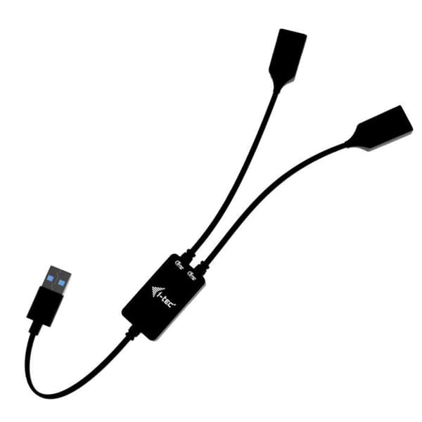 I-TEC Hub USB 2 Porte USB-A 5 Gbps Sort Kompakt med USB 3.2 Gen 1 Kabel