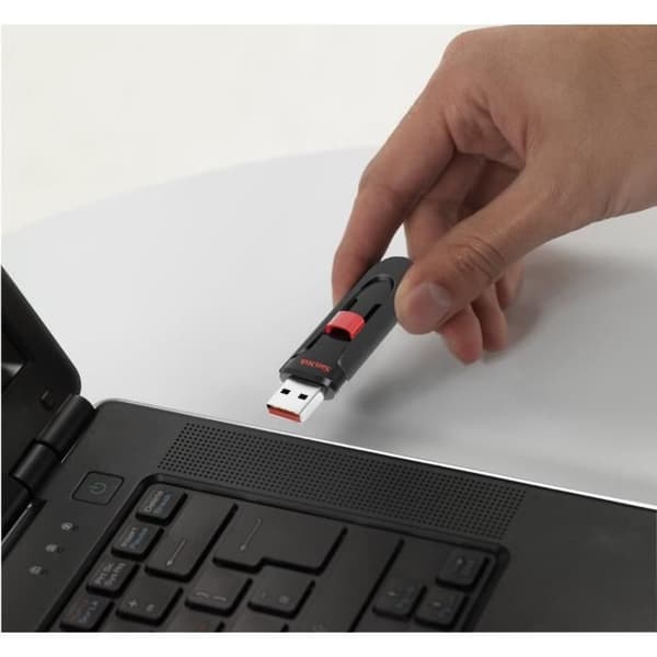 SANDISK Cruzer Glide USB nøgle - 128Gb - 2.0 - Sort / Rød