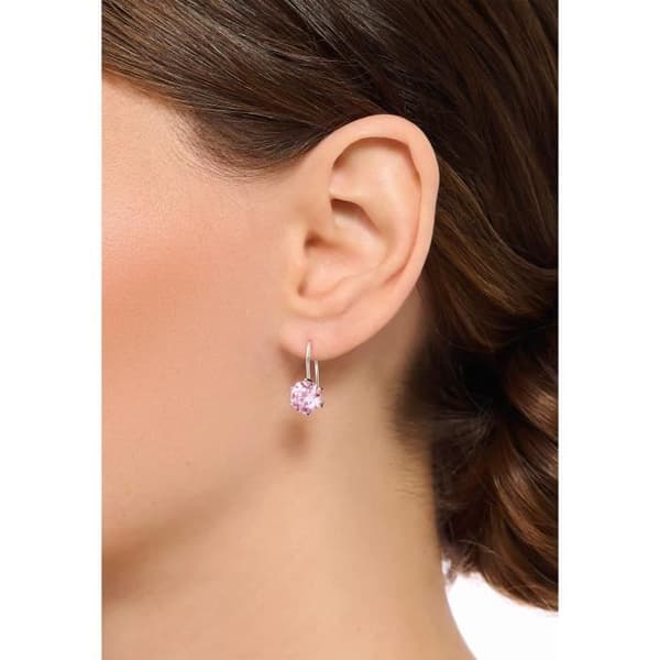 Örhängen - THOMAS SABO - Återvunnet silver - Rosa zirkon - Cabochon