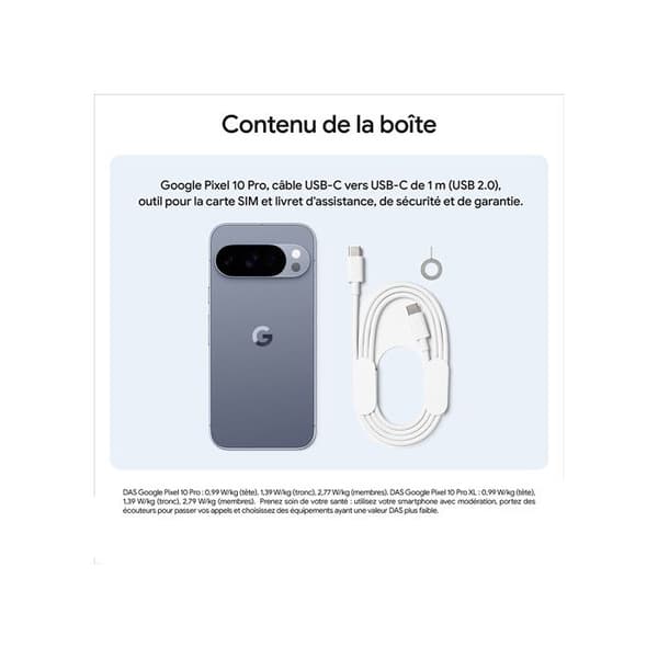 Smartphone Google Pixel 10 Pro 256 GB Kvartsgrå