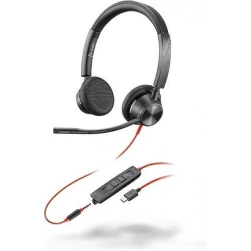 Hovedtelefon - HP - Poly Blackwire 3325 - USB-C - 3.5mm - Microsoft Teams Certificeret