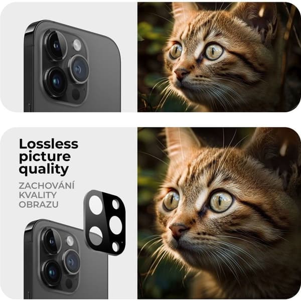 3D härdat glas skydd för iPhone 16 Pro Max kamera glas applicator (Case Friendly)