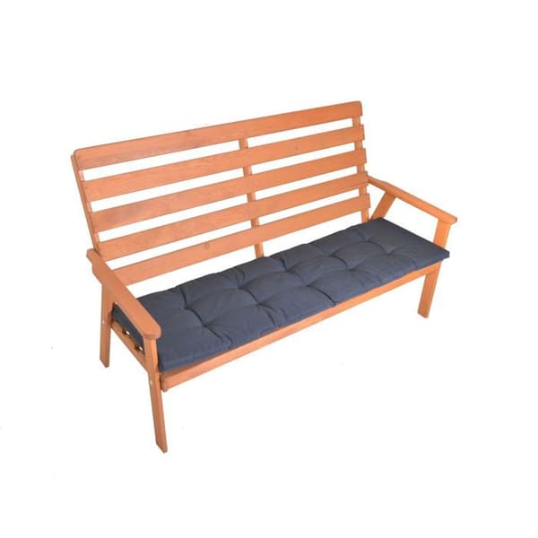 Bänkdyna - ROJAPLAST - 152 x 45 cm - Grå - Bomull - Polyester