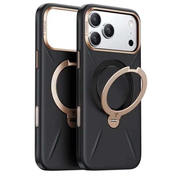 Torras QPRO Læder Serie Cover til iPhone 17 Pro Max - Sort