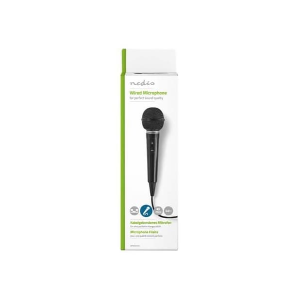 Microfon - Nedis - MPWD01BK - Dynamisk - Karaoke - Sort
