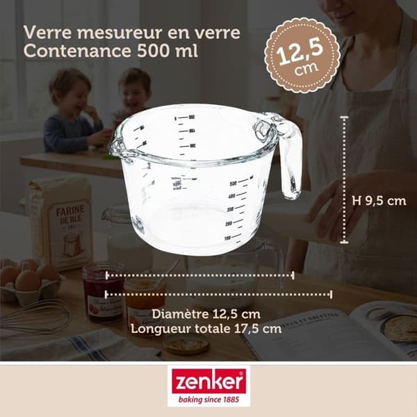 Mätglas i borosilikat 500 ml Zenker