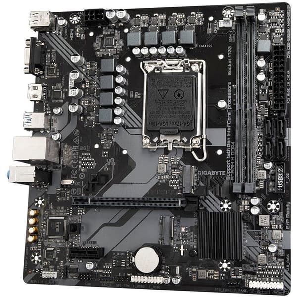 Moderkort - GIGABYTE - B760M H DDR4 - Format Micro-ATX - Chipset Intel B760 - DDR4