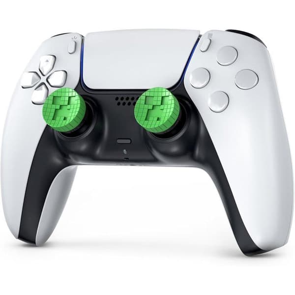 Pack med 2 Minecraft Performance Thumbsticks - STEELSERIES - KontrolFreek - Creeper Edition - För PS5|PS4 kontroller - Grön