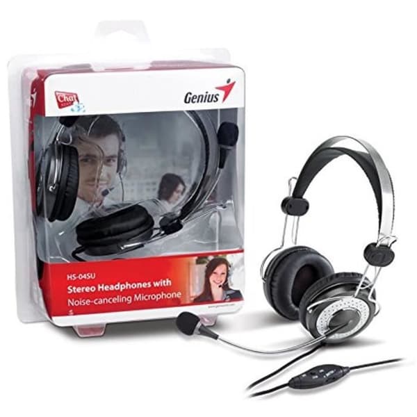 Micro-Hovedtelefon GENIUS - Kablet - Stereo - Grå
