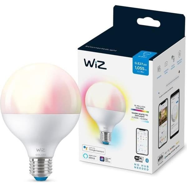 WiZ E27 75W farve Globe-tilsluttet pære