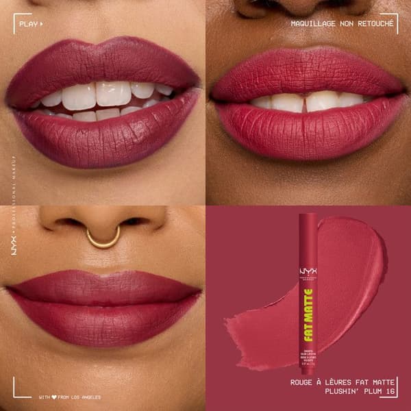 NYX Professional Makeup Fat Matte Læbestift Mat Cremet Plushin' Plum