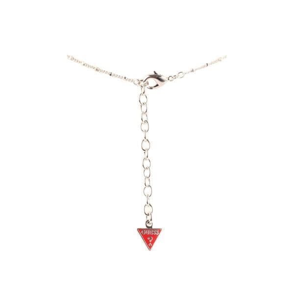 Guess damhalsband - Silver - Strass logotyp - 46 cm