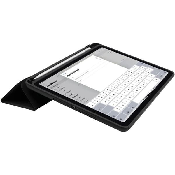 Etui til iPad Air - FIXED - Padcover - Sort - TPU og kunstlæder - Støtte til stylus