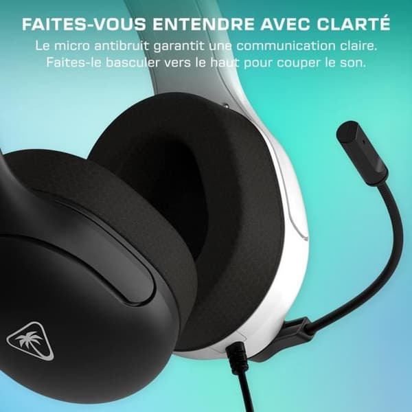 Kablede Gaming Headset - TURTLE BEACH - Nintendo Switch - Airlite Fit - Sort og Hvid