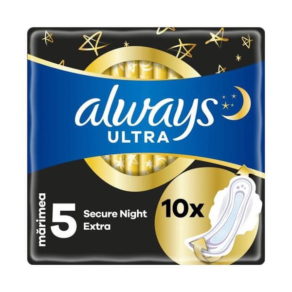 ALWAYS Ultra Secure Night Light Duo med vingar, 5-pack