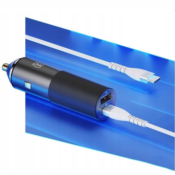 3mk Hyper 100W bil laddare i aluminium