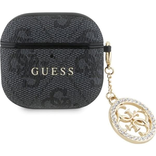 Guess 4G Script PC/PU Charm Case För AirPods 4 Svart - GUA4P4E4CDK