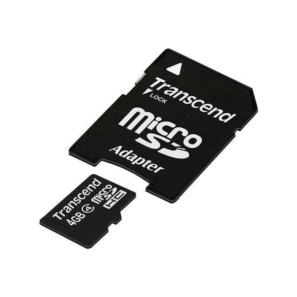 Transcend 4 GB Klass 4-kort + adapter