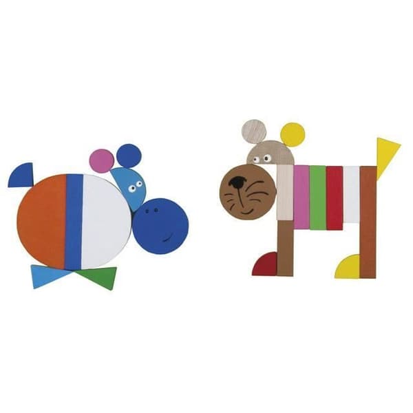 Zoo junior magnetisk træpuslespil - Detoa - Dyr - Mindre end 100 brikker - Til børn