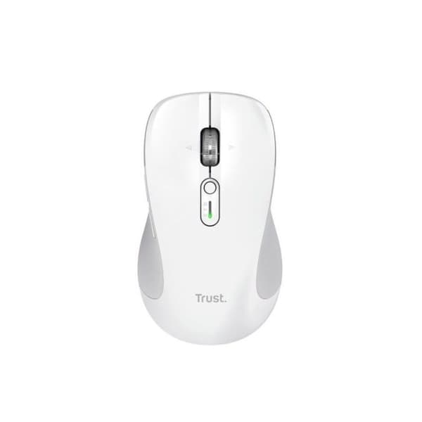Mus Trust 25674 Bluetooth 3200DPI Hvid Multienhed HyperScroll 9 Knapper
