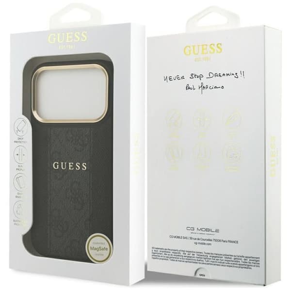 Guess Big 4G Classic Logo Cover til iPhone 17 Pro Max 6.9" Sort