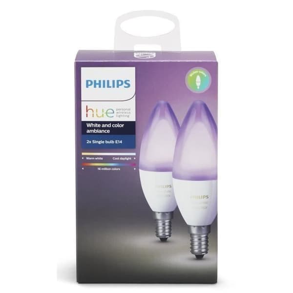 PHILIPS HUE E14 x 2 - Multifarvet smartpærer