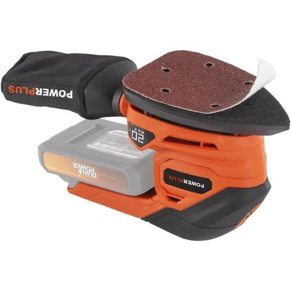 Trådløs multifunktionsslibemaskine 20V - DUAL POWER POWDP50200 - Orange