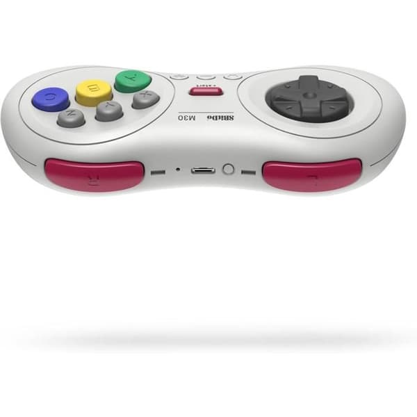 8bitdo Bluetooth-kontroller med 8 knappar M30 Vit, kompatibel med Switch, Android och PC