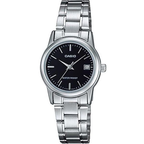 Ur - Casio - Dame Model - Stål - Sort - Vandtæthed 5 Atm