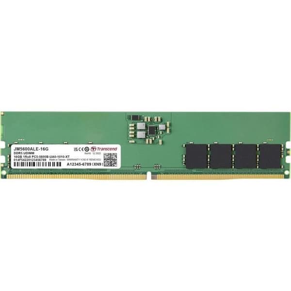 Modul hukommelse DDR5 - TRANSCEND - JM5600ALE - 16 GB - 5600 MHz - On-die ECC