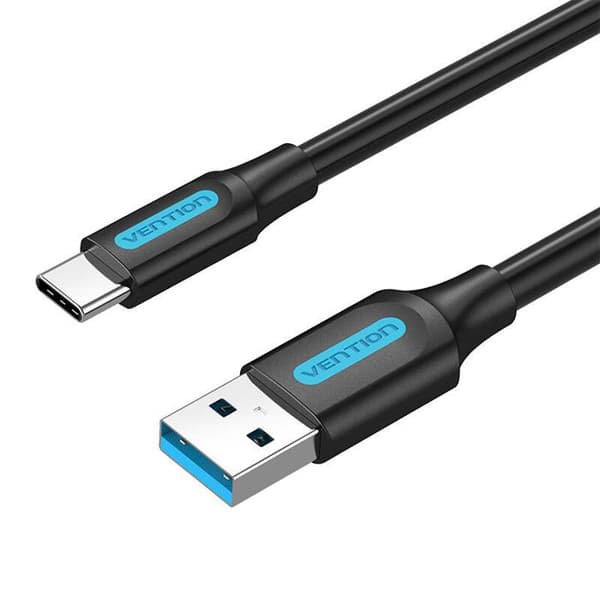 USB 3.0 A til USB-C kabel - VENTION - COZBH - 2 m - PVC Sort - Hurtig overførsel