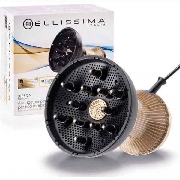Hårtørrer Bellissima DIFFON SUPREME CURL FLOW XL SORT-GULD