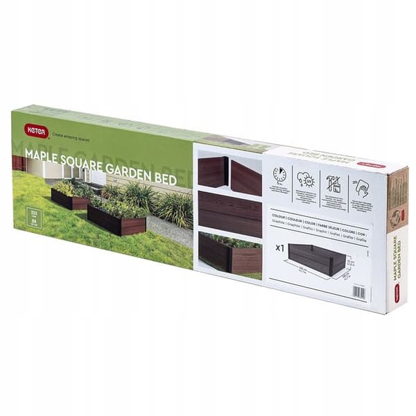 Havekant - KETER - 106 cm - Kompositmateriale - Nem montering - Farve grå