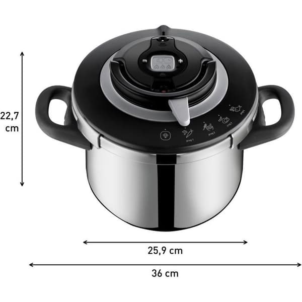 Trykkoger - TEFAL - Clipso CHEF - 4,5L og 6L - Rustfrit stål - 4 madlavningsprogrammer