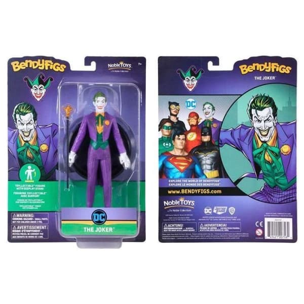 Figur DC Comics Joker Bendyfigs formbar - Sort - Størrelse 19cm