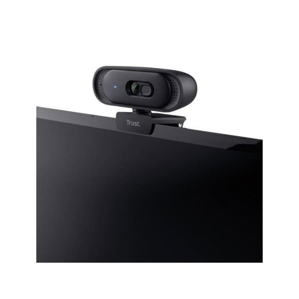 Trust Tomar Webcam 2K QHD 1440p 30fps, Indbygget Mikrofon, USB-C/USB-A, Sort