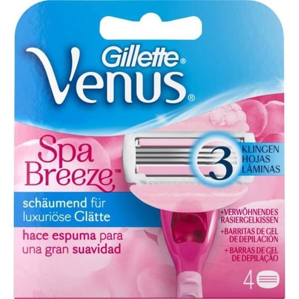Gillette barberblade 4 blade Venus Breeze SPA rosa