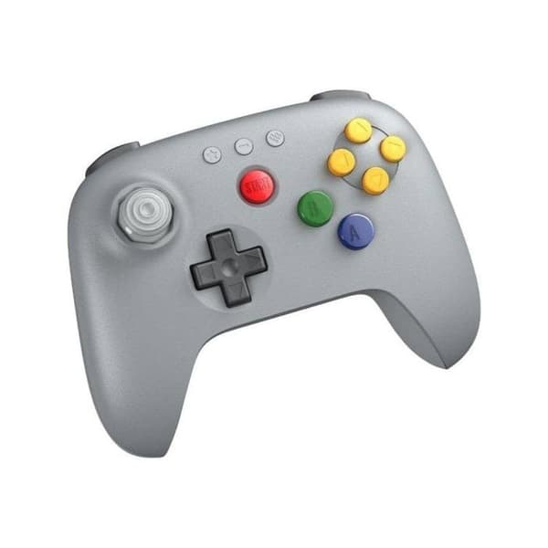 Trådløs controller - 8BITDO - 64 Bluetooth - Klassisk grå - Vibration - 3D analog