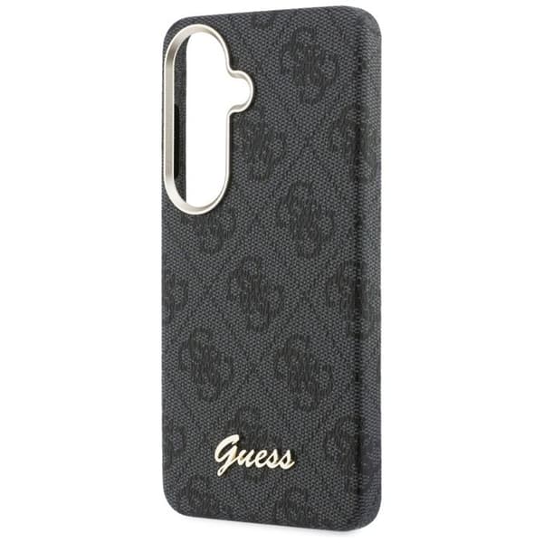 Coque Guess 4G Script MagSafe til Samsung Galaxy S26 - Sort