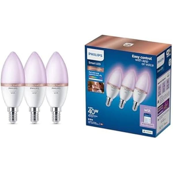 LED-pære - PHILIPS - E14 - 4,9 W - 470 lm - Hvid - Klasse A+
